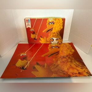 Vintage MB 1977 Sesame Street Big Bird Jigsaw Puzzle